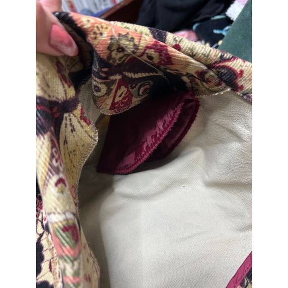 Bamboo Traders Petite Butterfly Print Corduroy Blazer Jacket Women PL - Picture 3 of 7